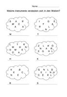 Vorschau - Arbeitsblätter - Wolken Suchsel Orffinstrumente - Seite 2