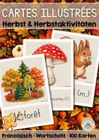 Vorschau - Bildkarten - Cartes illustrées | Französisch Bildkarten - Herbst | Automne - Deckblatt