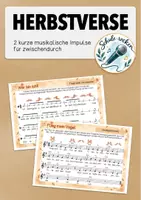 Vorschau - Aufgabenkarten - Herbstverse für zwischendurch - Fingerspiele - Deckblatt