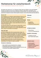Vorschau - Aufgabenkarten - Herbstverse für zwischendurch - Fingerspiele - Seite 1