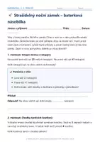 Náhled - 🔦 Strašidelný noční zámek – baterková násobilka a tajné příklady (2.–3. třída) - krycí list