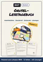 Vorschau - Arbeitsblätter - Lesetagebuch Gruselbuch Klasse 4 - Deckblatt