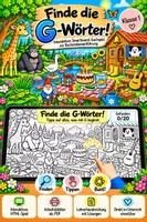Vorschau - Arbeitsblätter - Finde die G-Wörter! Interaktives Smartboard Suchspiel! - Deckblatt