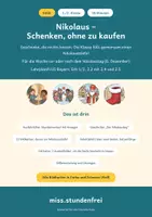 Vorschau - Stundenentwürfe - Ethik Klasse 1/2: Nikolaus – Schenken, ohne zu kaufen · Doppelstunde (90 Minuten) - Deckblatt