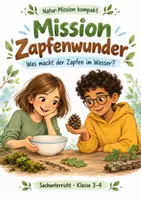 Vorschau - Stundenentwürfe - Kiefernzapfen im Wasser: Mission Zapfenwunder | Sachunterricht Klasse 3-4 - Deckblatt