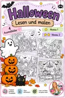 Vorschau - Arbeitsblätter - Halloween - Lesen und malen - Deckblatt