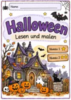 Vorschau - Arbeitsblätter - Halloween - Lesen und malen - Seite 2