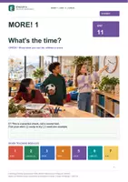 Vorschau - Unterrichtsreihen - MORE! 1 Unit 11 (LP 2023) • ENGLIVA CHECK: What's the time? – Formativer Test - Deckblatt