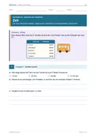 Vorschau - Arbeitsblätter - ZEIT – differenziert mit Lösungen - Seite 1