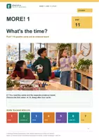 Vorschau - Unterrichtsreihen - MORE! 1 Unit 11 (LP 2023) • ENGLIVA PLAY: What's the time? – Sprechkarten & Evidence Board - Deckblatt