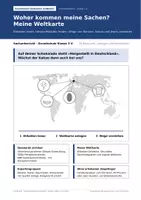 Vorschau - Unterrichtsreihen - Woher kommen meine Sachen? Meine Weltkarte – Globales Lernen - Deckblatt