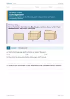 Vorschau - Arbeitsblätter - SCHRÄGBILDER VON KÖRPERN – differenziert mit Lösungen - Seite 1