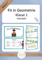 Vorschau - Interaktives Material - Fit in Geometrie - Klasse 1 - interaktive PDF - Deckblatt