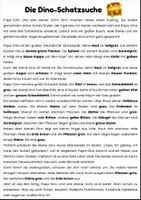 Vorschau - Arbeitsblätter - Lesen und Malen - Die Dinoschatzsuche - Deckblatt