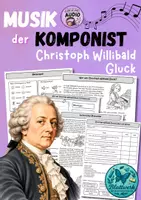Vorschau - Arbeitsblätter - Christoph Willibald Gluck – Komponist im Musikunterricht | Arbeitsblätter mit Audios/ Klasse 3/4 - Deckblatt