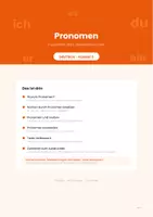 Vorschau - Arbeitsblätter - Pronomen: Fürwörter statt Wiederholungen für die 3. Klasse (Personalpronomen, Wortarten, ich du er sie es) - Deckblatt