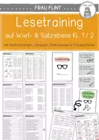 Vorschau - Arbeitsblätter - Lesetraining Kl. 1/2 (auf Wort- & Satzebene) - Deckblatt