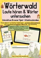 Vorschau - Arbeitsblätter - Wörterwald – Laute hören & Wörter untersuchen | Interaktives Lernspiel - Deckblatt