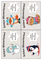 Vorschau - Arbeitsblätter - Winterferien Karten, Weihnachtsferien mit Winter-Challenge, Feriengruß - Seite 3