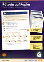 Vorschau - Arbeitsblätter - Das Geisterlabor: Escape Room Halloween Mathe Klasse 5 ohne Technik, nur Papier, zum Ausdrucken | große Zahlen, schriftlich rechnen, Rechenregeln, Größen - Seite 2