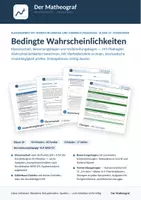 Vorschau - Test - Bedingte Wahrscheinlichkeiten (Kl. 10) – Klassenarbeit mit Bewertung und Vorbereitung - Deckblatt