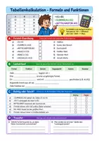 Vorschau - Arbeitsblätter - Tabellenkalkulation, Formeln - Informatik Klasse 7-8, Vertretungsstunde - Seite 1