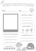 Vorschau - Arbeitsblätter - Malen und Schreiben zu den Herbstferien - Erinnerungsseite - Seite 2