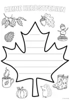 Vorschau - Arbeitsblätter - Malen und Schreiben zu den Herbstferien - Erinnerungsseite - Seite 3