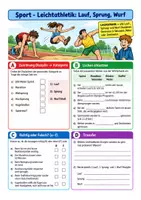 Vorschau - Arbeitsblätter - Leichtathletik, Disziplinen - Sport Klasse 5-7, Vertretungsstunde + Übungen - Seite 1