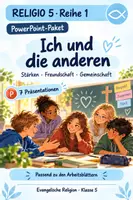 Vorschau - Unterrichtsreihen - RELIGIO 5 – Reihe 1: Ich und die anderen | 7 PPP zu den ABs - Deckblatt