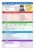 Vorschau - Arbeitsblätter - HTML, Webseite erstellen - Informatik Klasse 7-8, Vertretungsstunde - Seite 2