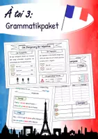Vorschau - Arbeitsblätter - A toi 3 (Ausgabe 2022) - Grammatikpaket für das 3. Lernjahr - Deckblatt