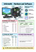 Vorschau - Arbeitsblätter - Hardware, Software - Informatik Klasse 5-6, Vertretungsstunde + Übungen - Seite 1