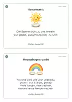 Vorschau - Arbeitsblätter - 20 Tischsprüche mit Bildern für Kita & Krippe ab 2 Jahren – Bildkarten zum Mittagessen - Seite 2