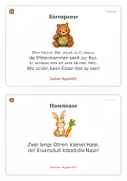 Vorschau - Arbeitsblätter - 20 Tischsprüche mit Bildern für Kita & Krippe ab 2 Jahren – Bildkarten zum Mittagessen - Seite 3