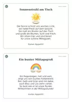 Vorschau - Mal- und Bastelvorlagen - 20 lange Tischsprüche für Kinder von 3–6 Jahren – Illustrierte Bildkarten für die Kita - Seite 2