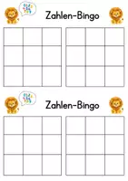 Vorschau - Arbeitsblätter - Zahlen-Bingo 3x3 - Deckblatt
