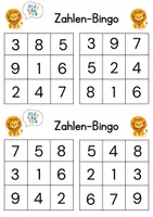 Vorschau - Arbeitsblätter - Materialpaket: Zahlen-Bingo - Seite 3