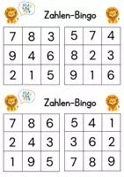 Vorschau - Arbeitsblätter - Zahlen-Bingo 3x3 - Seite 2
