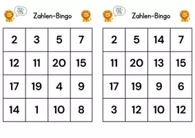 Vorschau - Arbeitsblätter - Zahlen-Bingo 4x4 - Seite 2