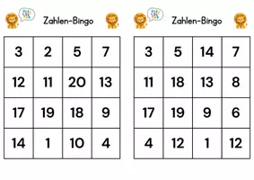Vorschau - Arbeitsblätter - Zahlen-Bingo 4x4 - Seite 3
