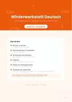 Vorschau - Arbeitsblätter - Winterwerkstatt Deutsch: Wintergeschichten, Adjektive und das Wortfeld kalt für die 3. und 4. Klasse (Elfchen) - Deckblatt