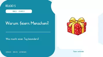 Vorschau - Unterrichtsreihen - RELIGIO 5 – Reihe 2: Feste und Feiern | 7 PPP zu den ABs - Seite 1