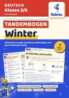Vorschau - Arbeitsblätter - Winter Tandembogen | Präteritum zu zweit | 3 Bögen, 3 Stufen | LRS | Klasse 5–6 - Deckblatt