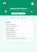 Vorschau - Arbeitsblätter - Meine fünf Sinne: mit Forscheraufträgen und Lernplakat für die 1. Klasse - Deckblatt