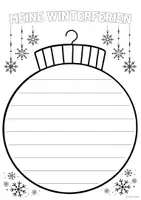 Vorschau - Arbeitsblätter - Malen und Schreiben zu den Winterferien - Erinnerungsseite - Seite 3
