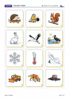 Vorschau - Spiele - Winter Paarspiel | Bilder und Kernbegriffe | je 12 Paare, 2 Stufen | LRS | Klasse 5–6 - Seite 1