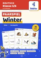 Vorschau - Spiele - Winter Paarspiel | Bilder und Kernbegriffe | je 12 Paare, 2 Stufen | LRS | Klasse 5–6 - Deckblatt