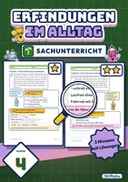 Vorschau - Arbeitsblätter - Erfindungen Klasse 4 | Maschinen, Fahrrad, Licht und Erfinder-Schritte | mit Lösungen - Deckblatt