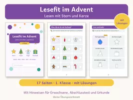 Vorschau - Arbeitsblätter - Lesefit im Advent - 1. Klasse - Deckblatt